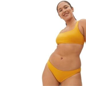 NWT Everlane ReNew The High-Rise Hipster Bottom in Mustard Yellow